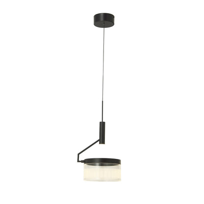 Abra 10101PN Fleming off-set Lightwave pendant with contemporary sculptural form for residential and commercial interiors