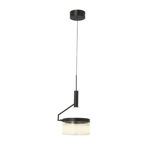 Abra 10101PN Fleming off-set Lightwave pendant with contemporary sculptural form for residential and commercial interiors