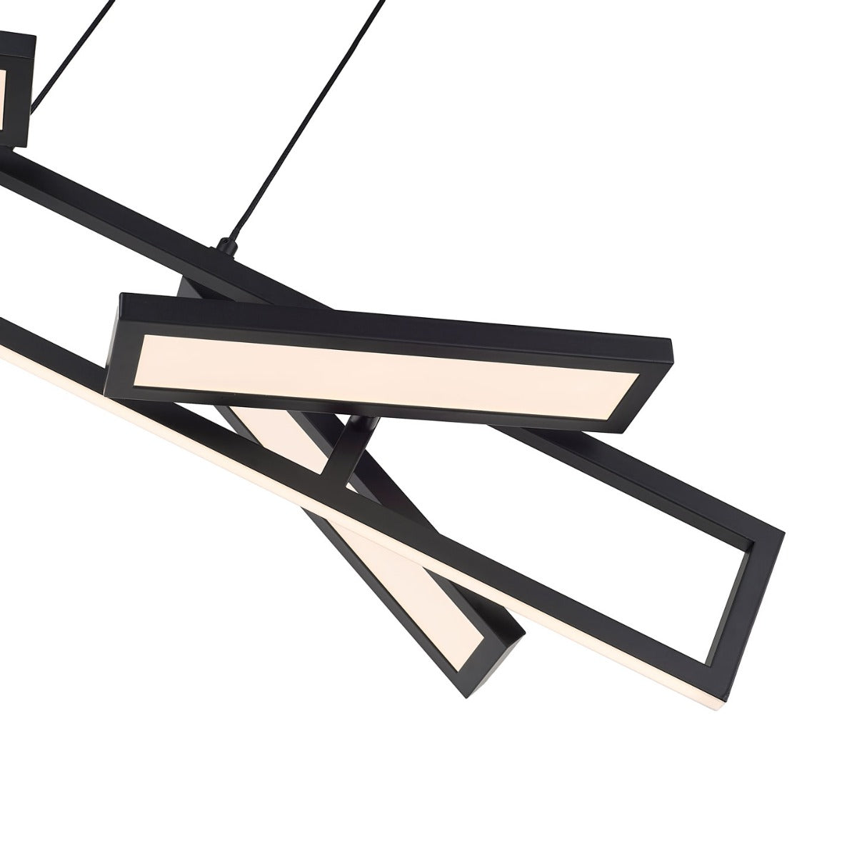 Abra 10110PN Helix rectangular pendant with four pivoting diffusers for customizable residential and commercial illumination