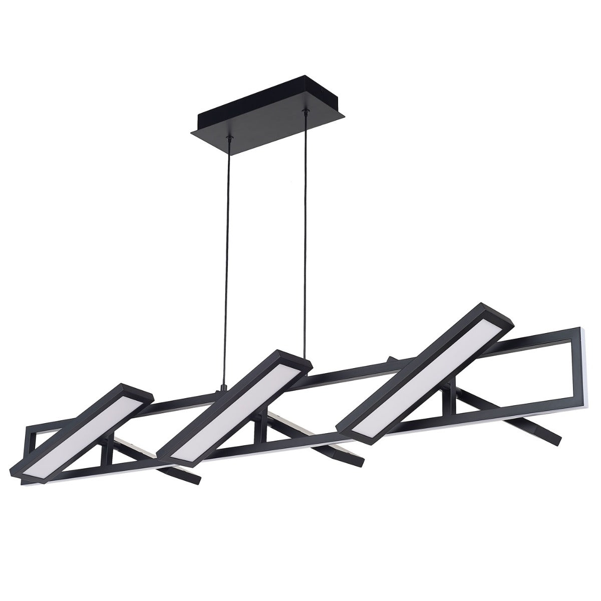 Modern Abra Helix LED pendant light with six pivoting light guide diffusers for stylish dining room and kitchen island lighting