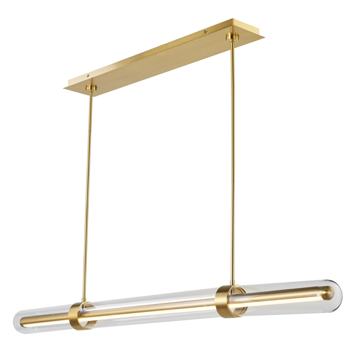 Abra Sterling 10131PN pendant fixture featuring clear outer glass with integrated up and down lighting for contemporary interiors