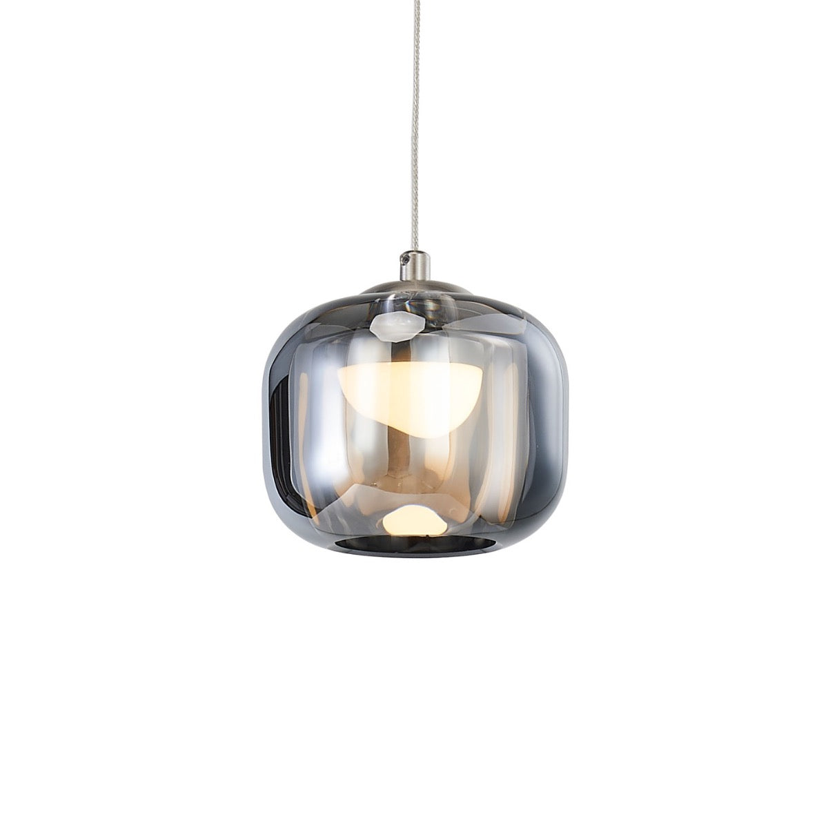 Abra Geo 10143PN square glass pendant light with Uni-Jack plug for modern residential and commercial interior lighting