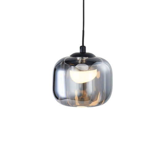 Abra Geo Square Glass Pendant with Uni-Jack Plug Matte Black (Style A)
