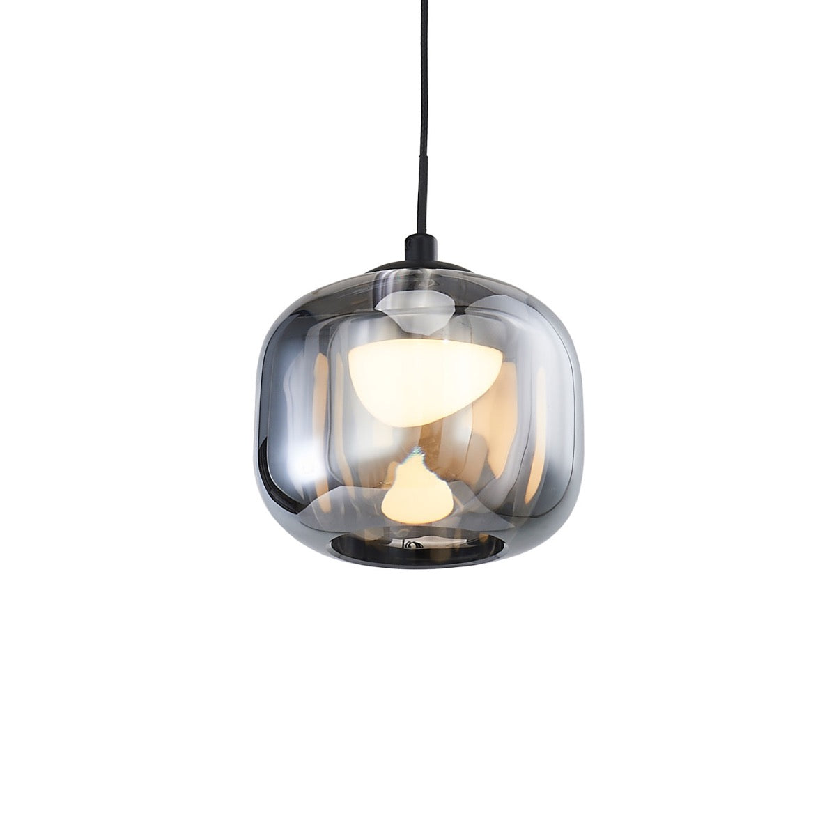Abra 10143PN Geo square glass pendant light with sleek geometric design and Uni-Jack connection for contemporary interiors