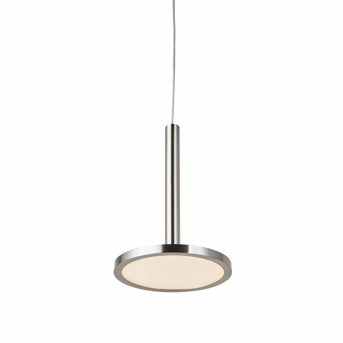 Abra Flip 10153PN acrylic disc pendant light with Uni-Jack plug for modern residential and commercial interior lighting