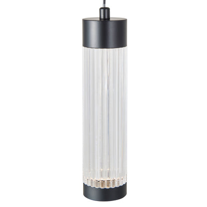 Abra 10154PN Spin 10-inch acrylic pendant light with decorative ribbed texture and Uni-Jack connection for residential interiors