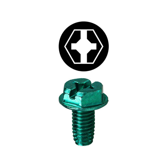 Dottie 1032TCTP Dottie #10-32 x 3/8 in Hex Head Multi-Drive Ground Screw with Thread Cutting Point Tuff Pack 1032TCTP