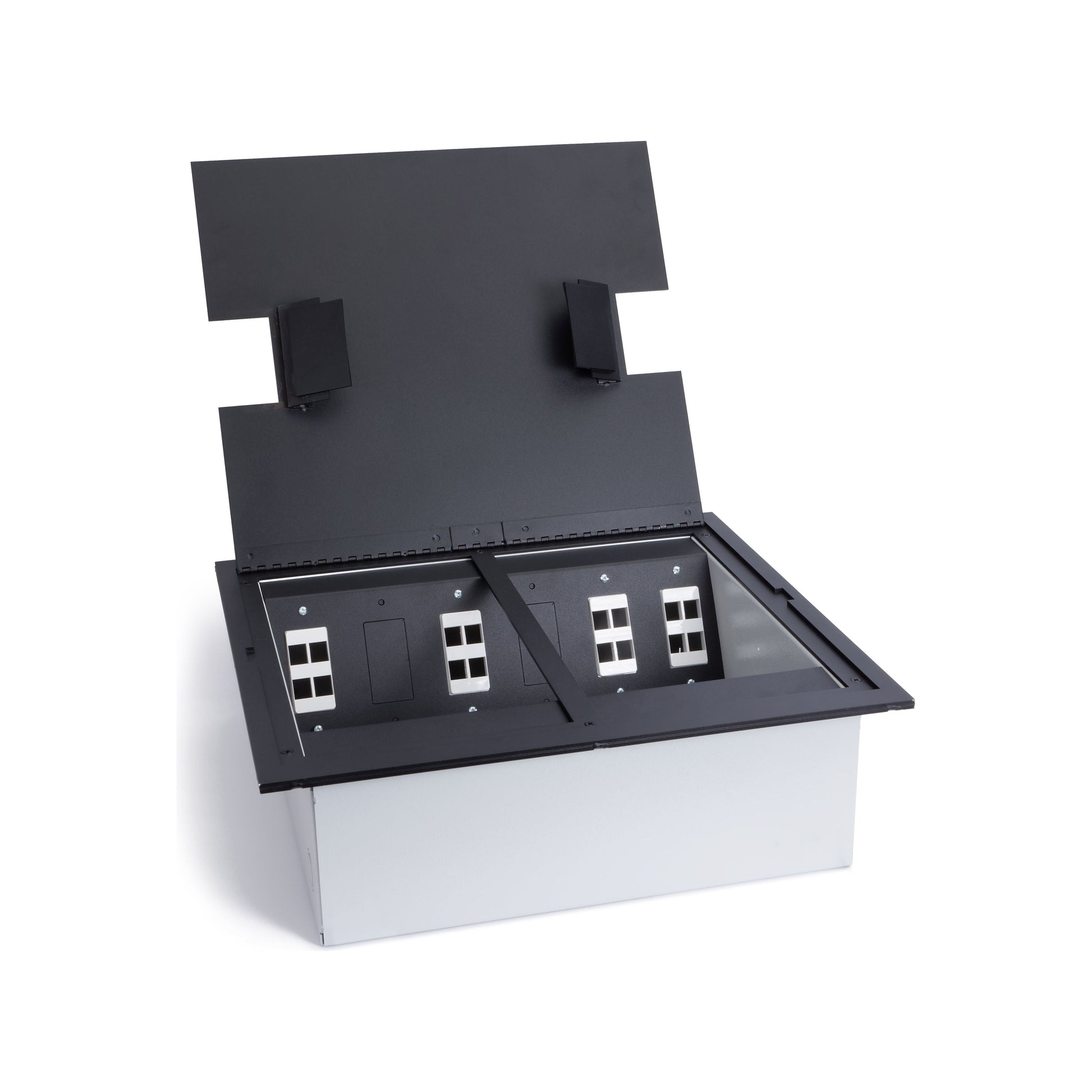 Lew Electric 12200 Black recessed floor box