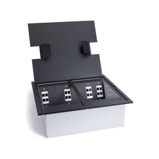 Lew Electric 12200 Black recessed floor box