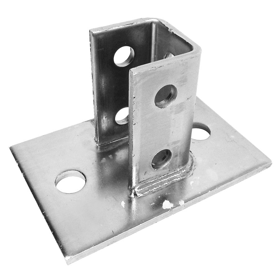 Morris 17450 Post Base Single Channel 2 Hole Standard Strut 1-5/8”