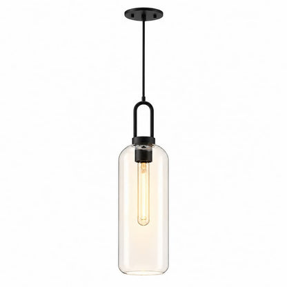Alora Mood Soji PD401606MBCL 6-Inch Pendant Light in Matte Black Finish with Clear Glass Shade