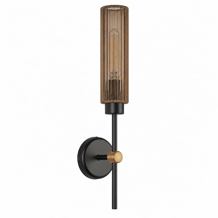 Alora Mood Colby WV491120MBTJ 1-Light Matte Black Vanity Light with Steel and Cotton Construction