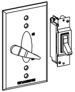 Orbit 1-Gang Gray Lever Switch cover with SP 15A Switch Weatherproof Cover 1C-SW