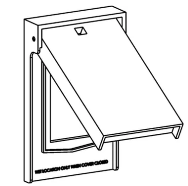 Orbit 1-Gang Gray GFCI/Decorator Weatherproof Cover Horizontal 1CP-GH