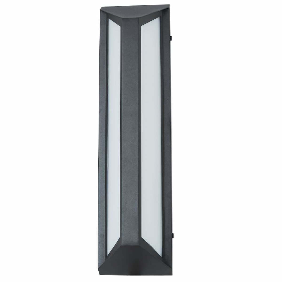 Modern architectural outdoor wall sconce with angled side-emitting light