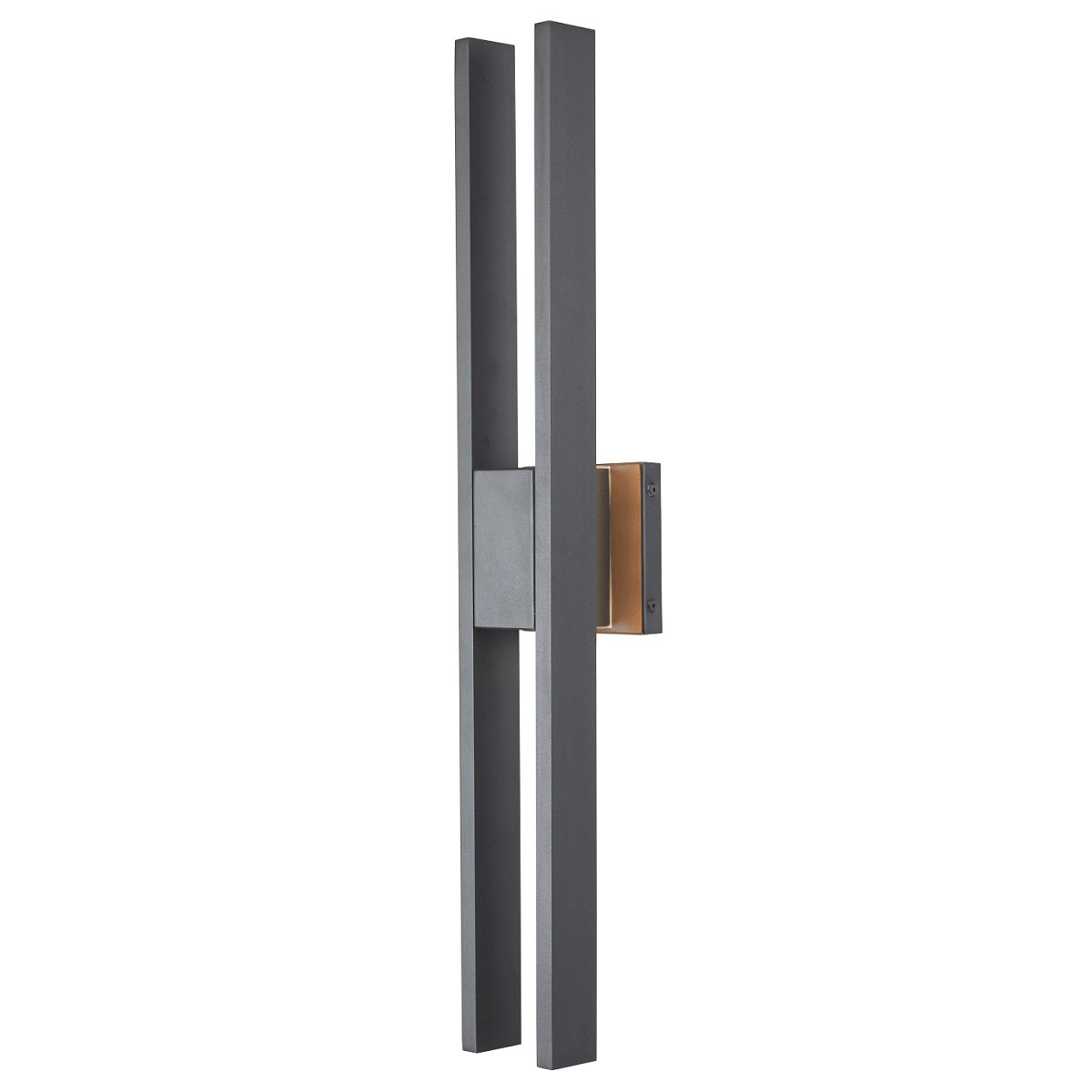 Abra Slate 50009ODW twin-bar outdoor wall fixture with modern linear design for wet location exterior lighting