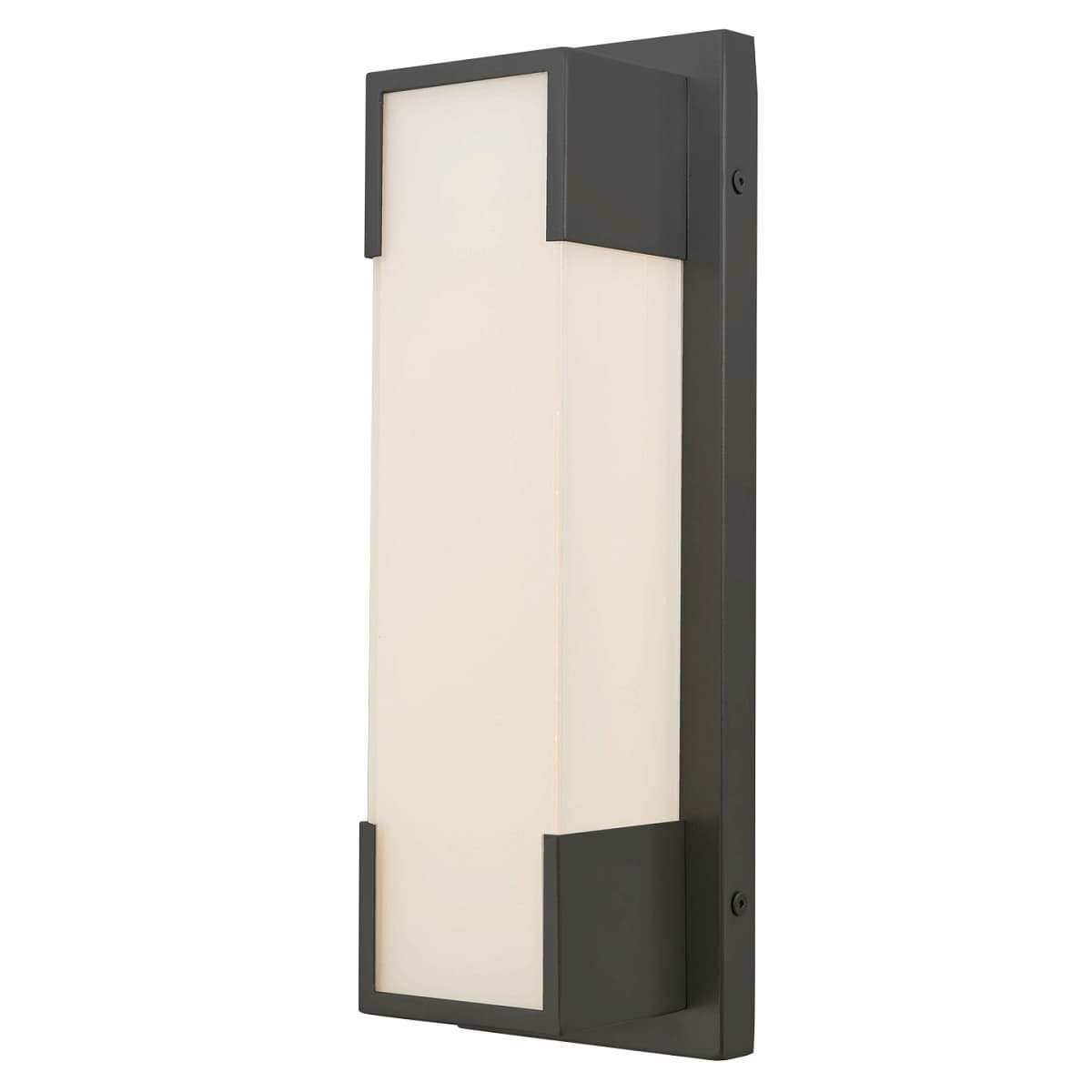 Abra Titon 50044ODW wet location outdoor wall fixture with modern mitered glass design for exterior lighting