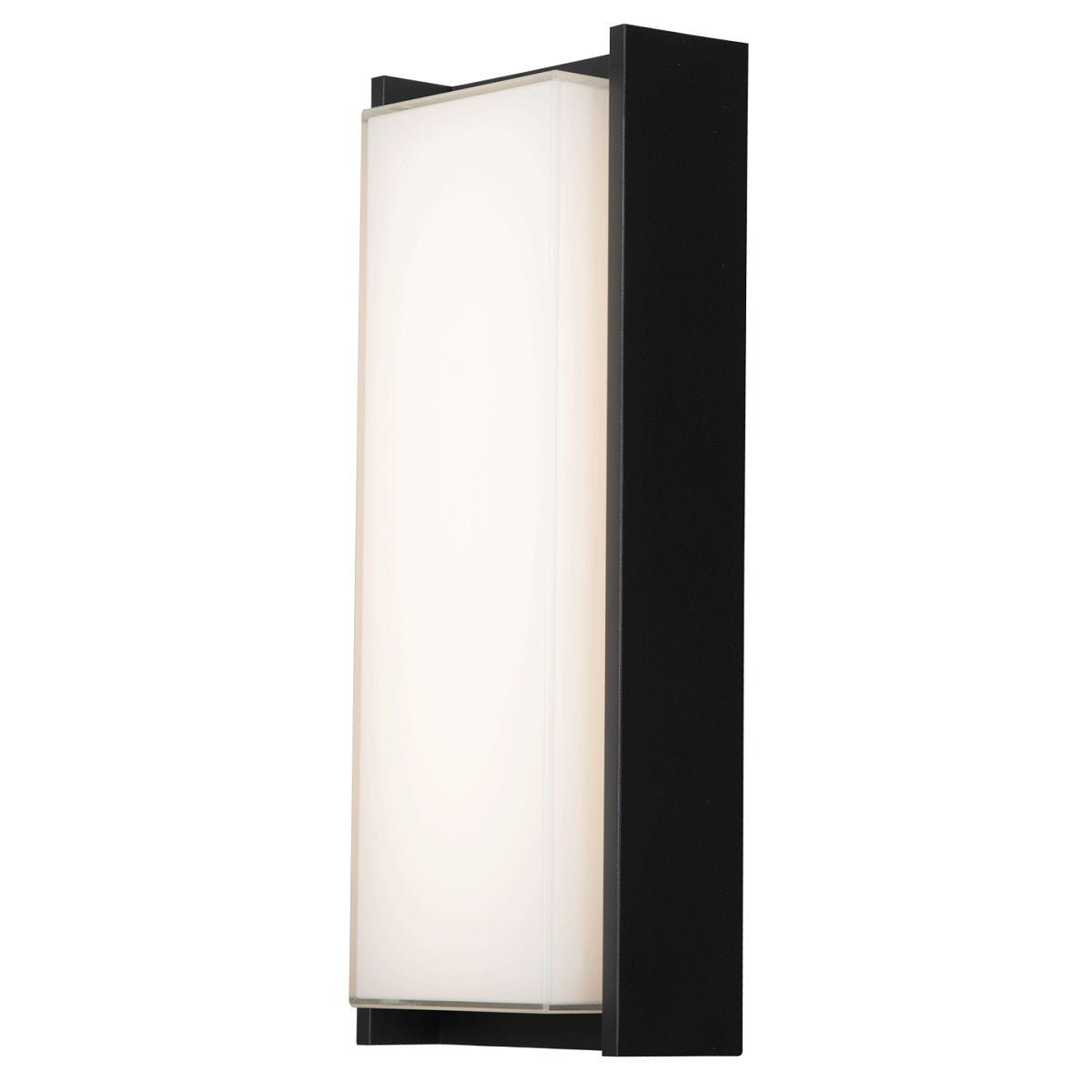 Abra Titon 50011ODW wet location LED wall fixture with modern miter glass design for contemporary exterior lighting