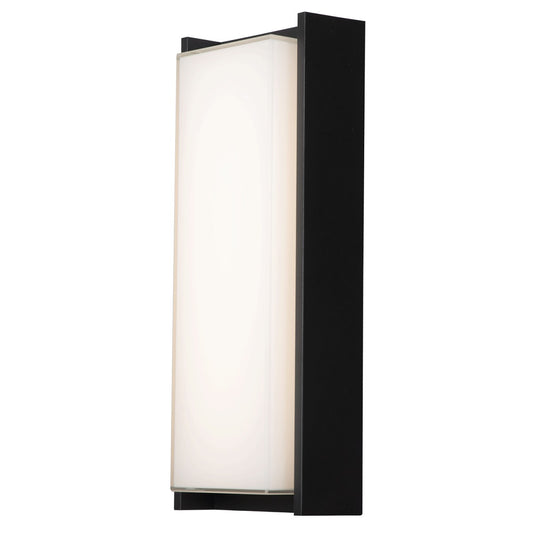 Abra Titon 50011ODW wet location LED wall fixture with modern miter glass design for contemporary exterior lighting