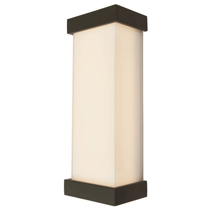 Abra Loki 50013ODW wet location LED wall fixture with modern miter glass design for contemporary exterior lighting