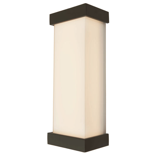 Abra Loki 50013ODW wet location LED wall fixture with modern miter glass design for contemporary exterior lighting