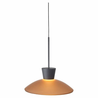 Abra Horizon 10168PN pendant light featuring matte black hardware and smoked glass shade with integrated 3000K LED illumination