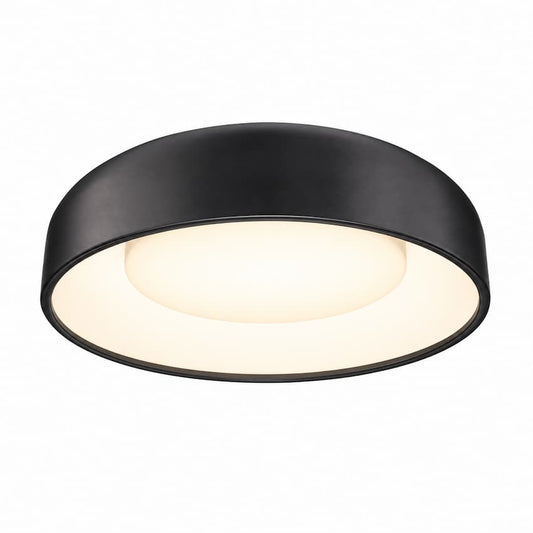 Kuzco Beacon FM13120 20-inch LED flush mount with powder-coated steel shade and matte opal glass diffuser