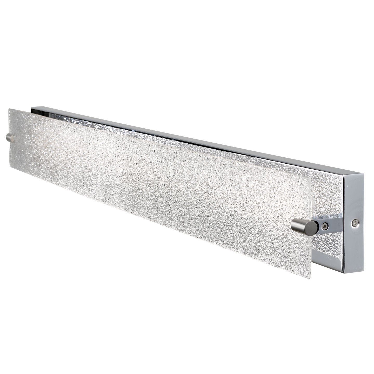 Abra Blaze Flat Panel Water Glass LED Vanity Brushed Nickel