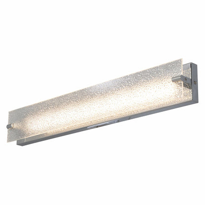 Abra Blaze 20005WV 28-inch wall vanity fixture featuring a flat water glass panel with integrated LED illumination