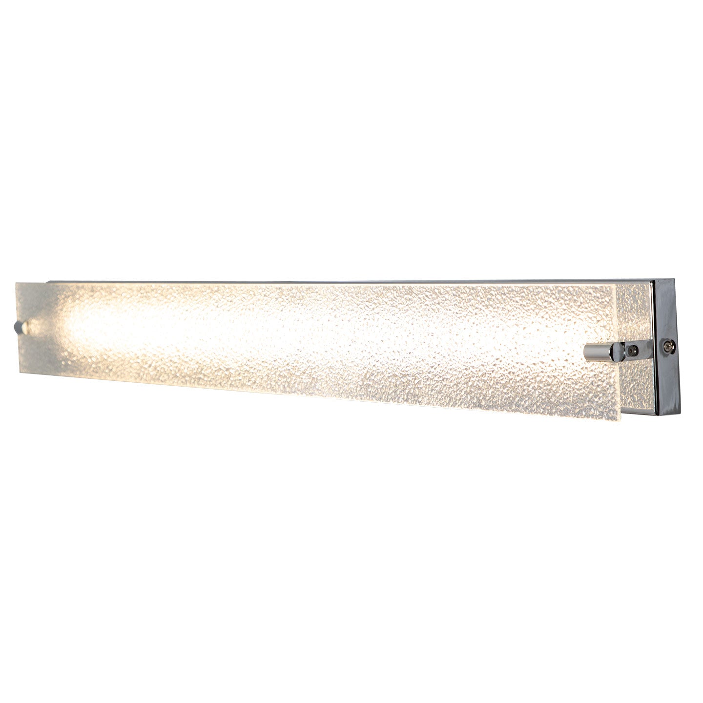 Abra Blaze Flat Panel Water Glass LED Vanity Chrome