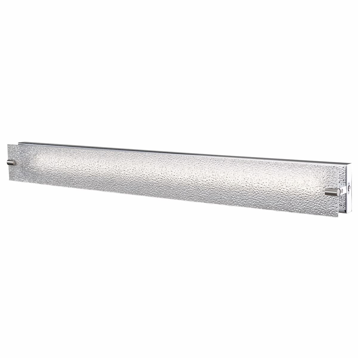 Abra 20006WV Blaze bathroom vanity light with decorative flat panel water glass design for residential and commercial interiors