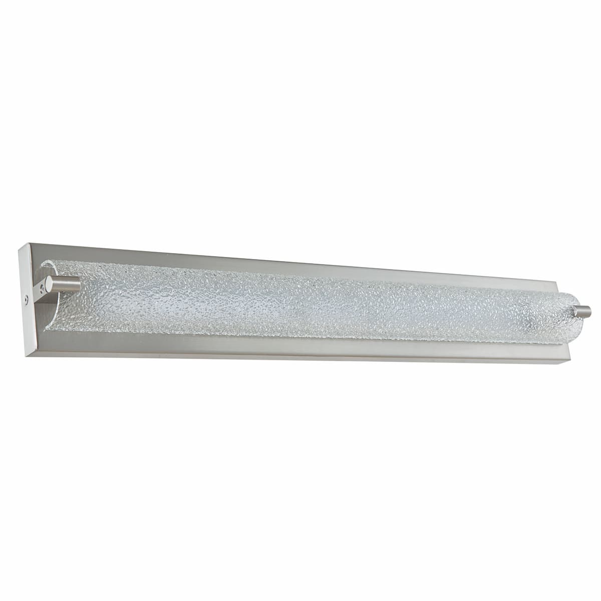 Abra Veil 20007WV 28.3-inch wall vanity fixture featuring curved water glass with integrated LED illumination