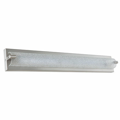 Abra Veil 20007WV 28.3-inch wall vanity fixture featuring curved water glass with integrated LED illumination