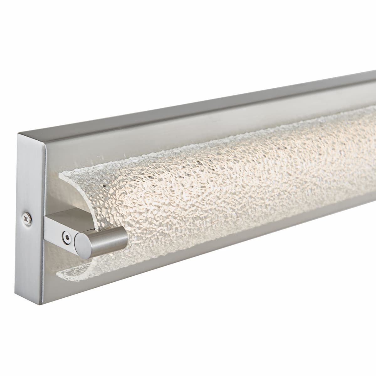 Abra 20008WV Veil LED bathroom vanity light with decorative curved water glass design for residential and commercial interiors