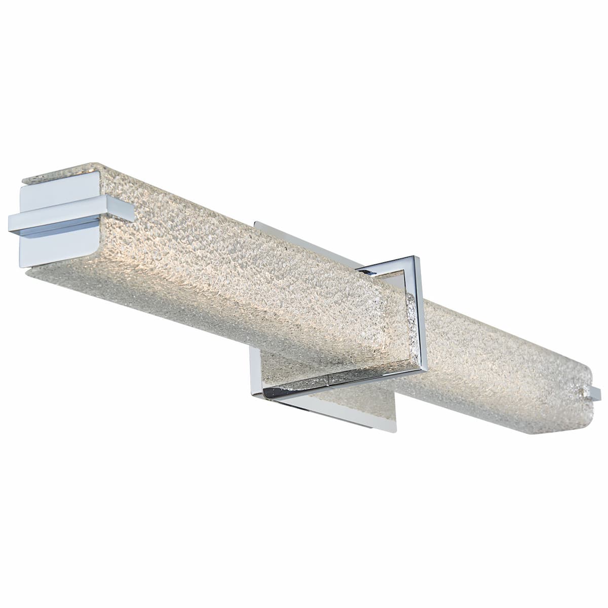 Abra 20009WV Squire bathroom vanity light with decorative square water glass design for residential and commercial interiors