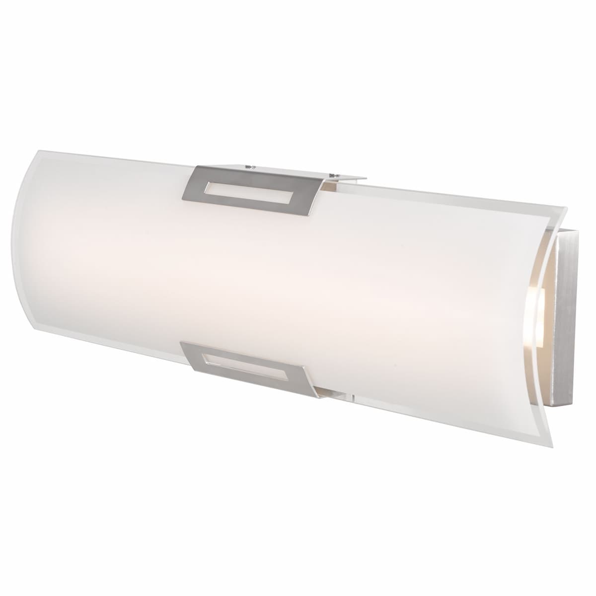Abra Allure 20011WV 24-inch wall vanity fixture featuring a curved glass panel with integrated LED illumination