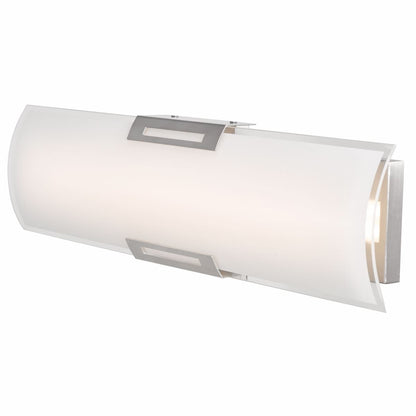 Abra Allure 20011WV 24-inch wall vanity fixture featuring a curved glass panel with integrated LED illumination