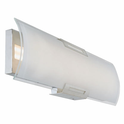 Modern Abra Allure 24-inch vanity fixture with curved glass diffuser and integrated LED for stylish bathroom mirror lighting