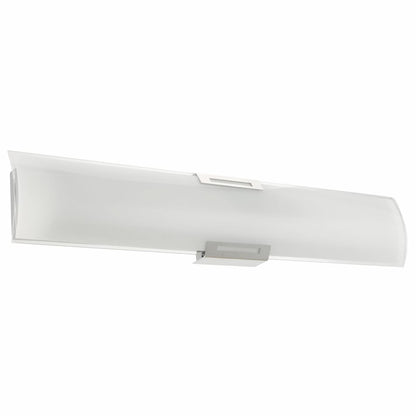 Abra Allure 20012WV 36-inch wall vanity fixture featuring a curved glass panel with integrated LED illumination