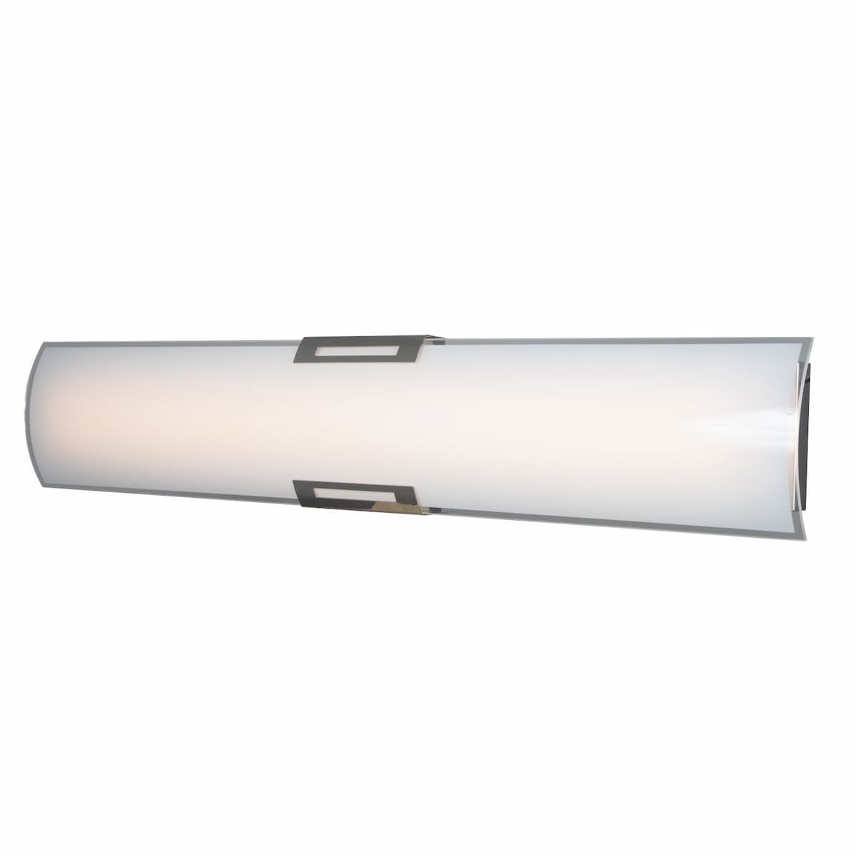 Abra 20012WV Allure LED bathroom vanity light with elegant curved glass panel design for residential and commercial interiors