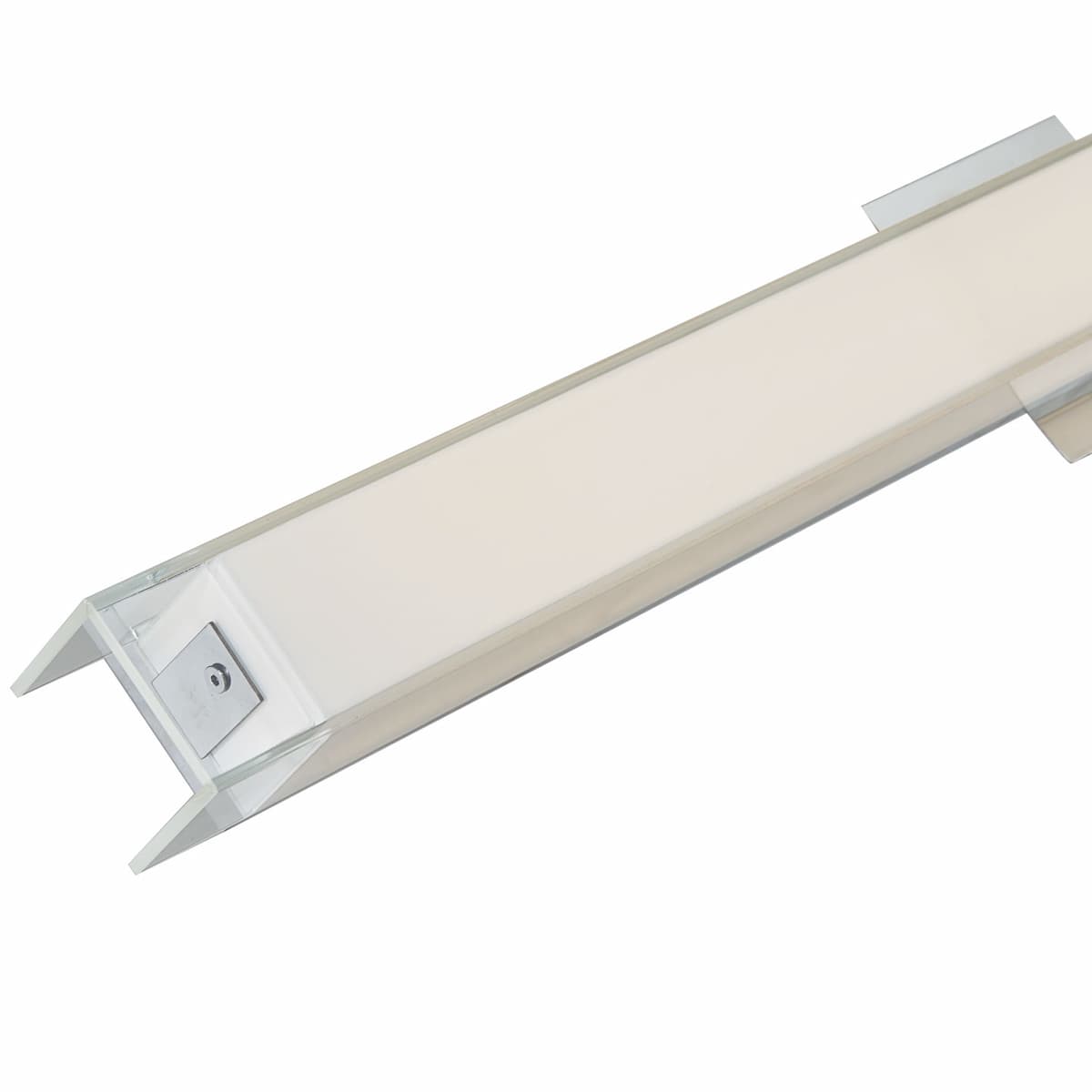 Abra 20014WV Mist LED bathroom vanity light with elegant miter glass design for residential and commercial interiors