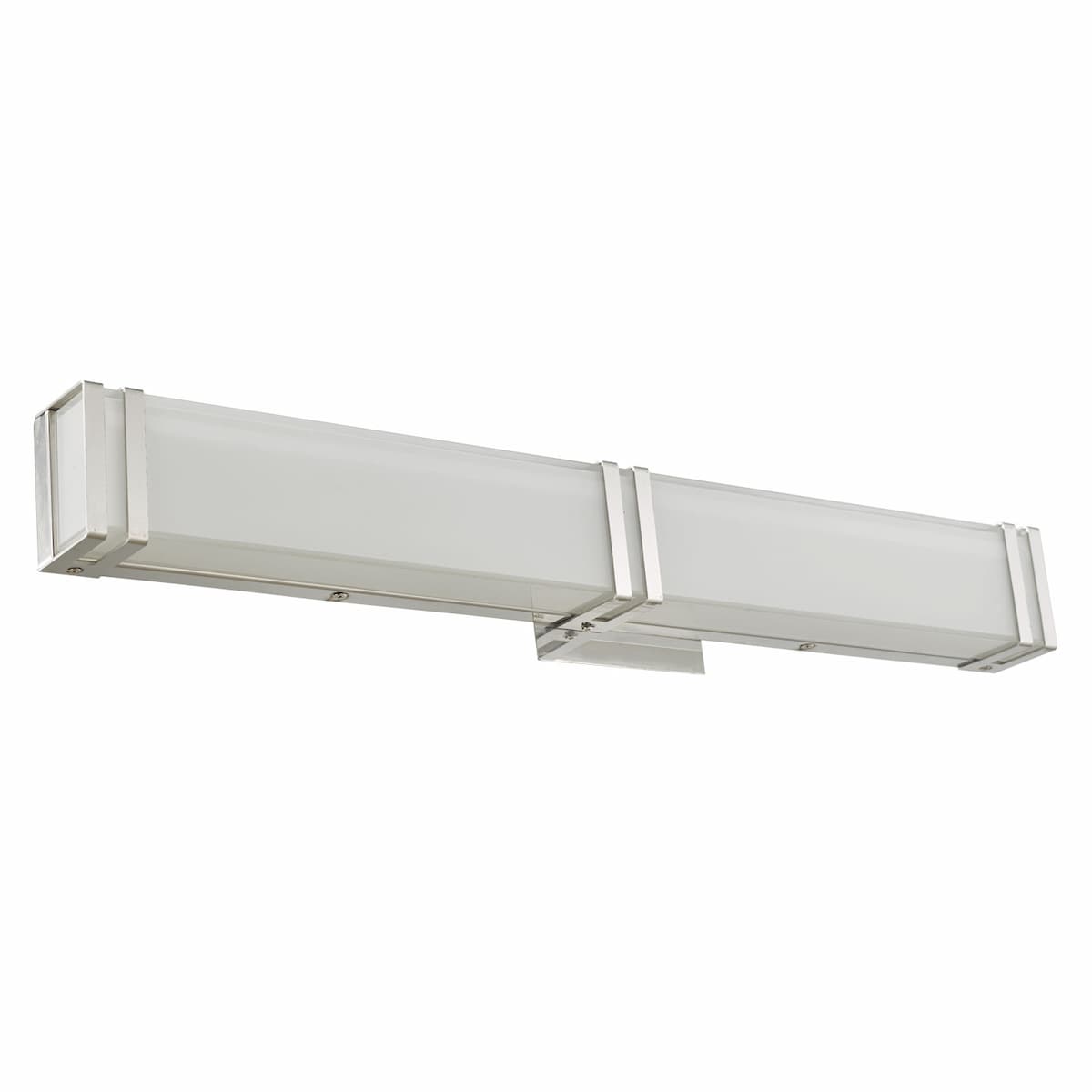 Abra Cosmo 20015WV 24-inch wall vanity fixture featuring elegant miter glass and chrome brackets with integrated LED illumination