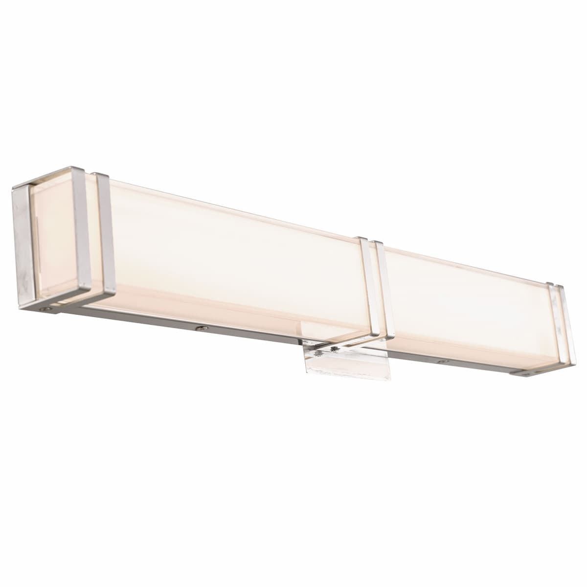 Abra Cosmo 20015WV 24-inch LED vanity light with miter glass and chrome brackets for modern bathroom lighting