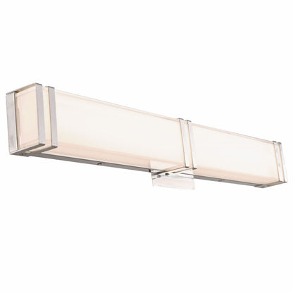 Abra Cosmo 20015WV 24-inch LED vanity light with miter glass and chrome brackets for modern bathroom lighting