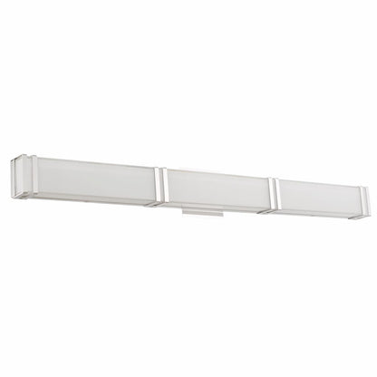 Abra Cosmo 20016WV 36-inch wall vanity fixture featuring elegant miter glass and polished chrome brackets with integrated LED