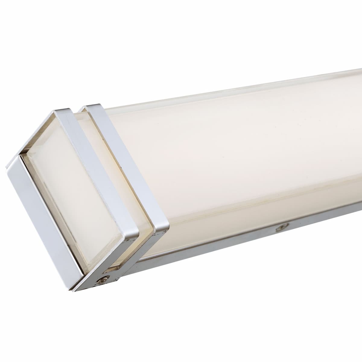 Abra 20016WV Cosmo bathroom vanity light with premium miter glass design and chrome hardware for residential and commercial interiors