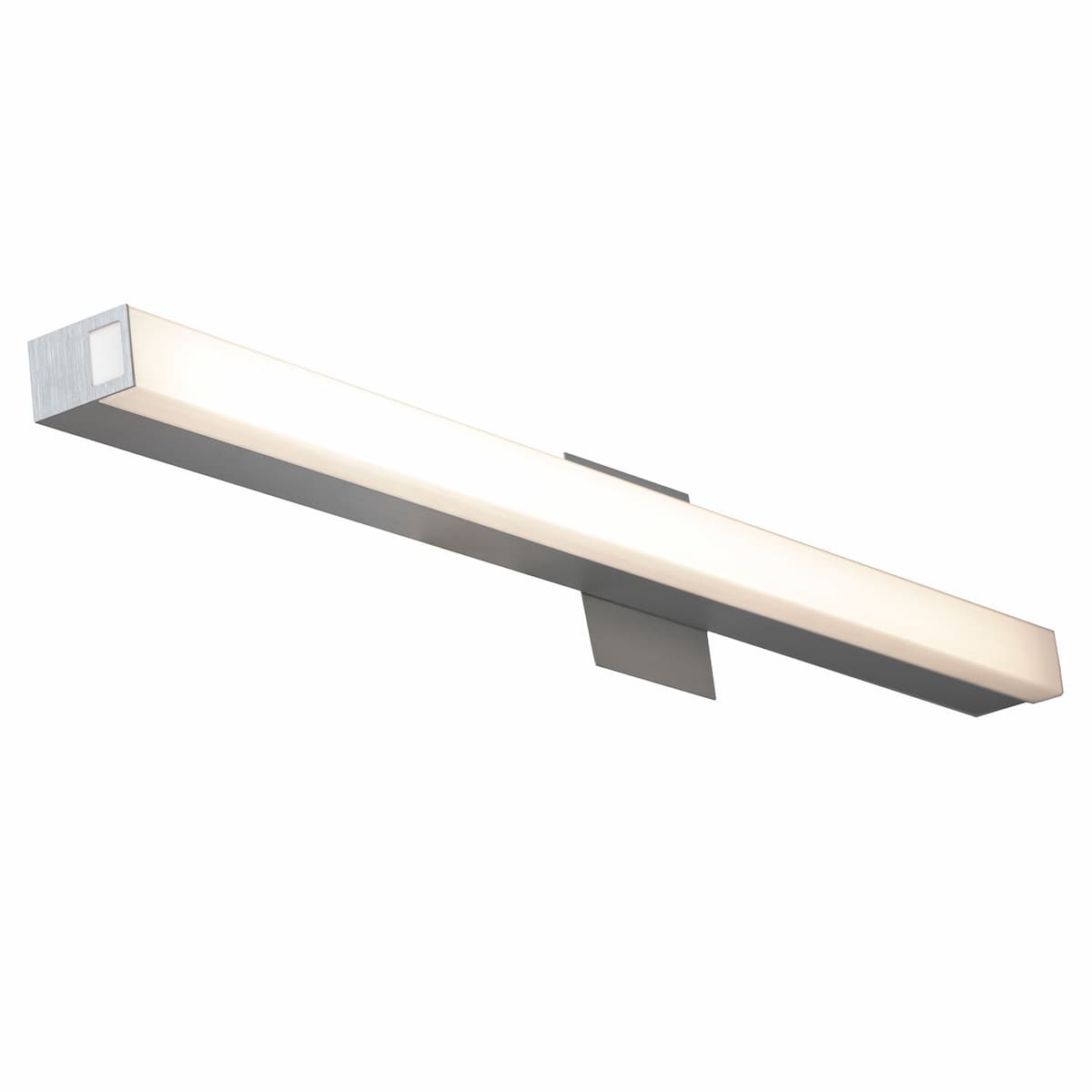 Modern Abra Sabre 36-inch vanity bar with integrated LED and floating backplate for stylish mirror illumination