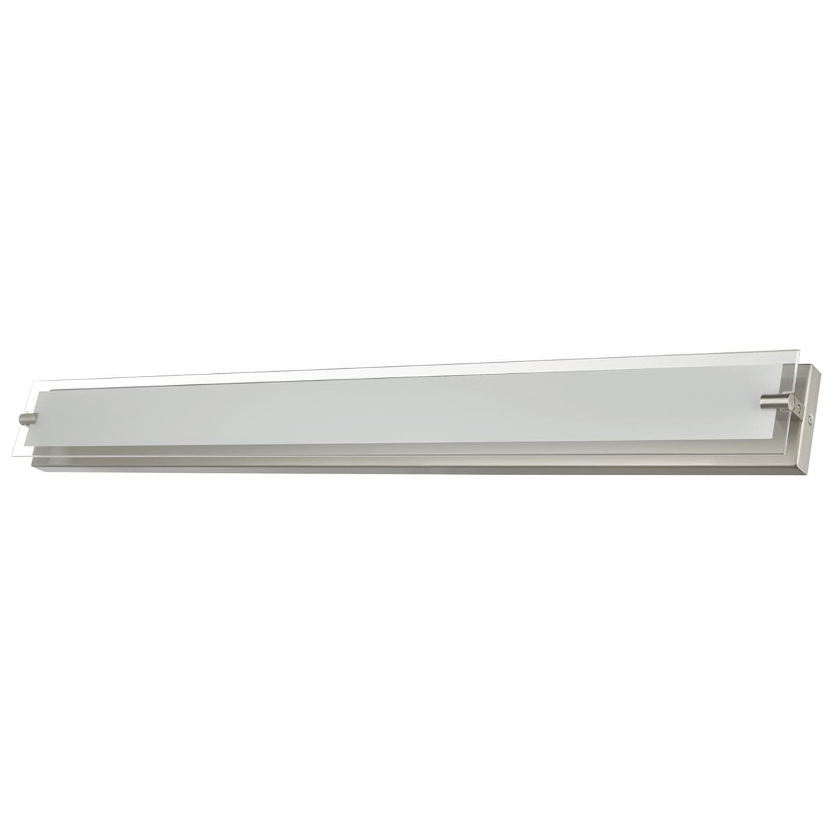 Abra Blaze 20028WV wall vanity fixture featuring a frosted edge glass panel and high-output dimmable LED illumination