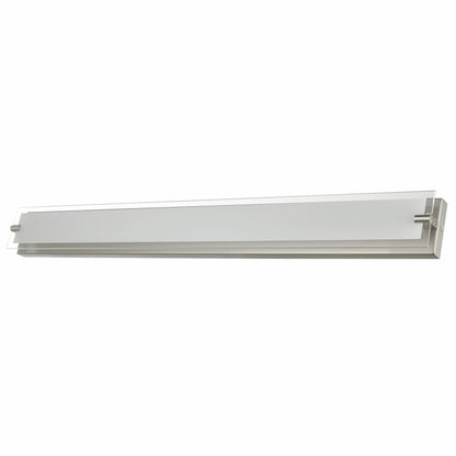 Abra Blaze 20028WV wall vanity fixture featuring a frosted edge glass panel and high-output dimmable LED illumination