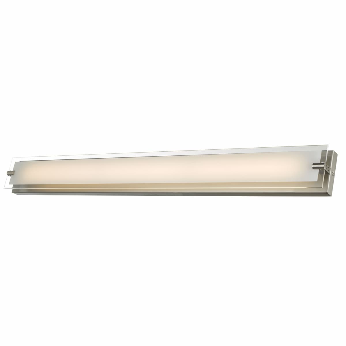 Abra Blaze 20028WV 40-inch frosted edge glass panel vanity light with high-output dimmable LED for modern bathroom lighting